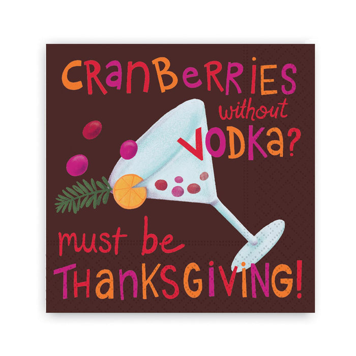 Cranberries Without Vodka Cocktail Napkin