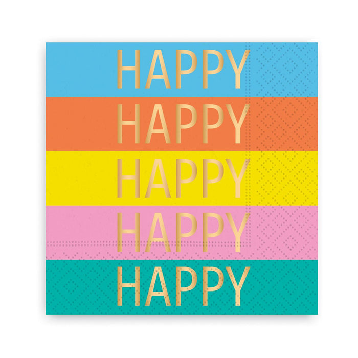 Happy Party Beverage Napkins
