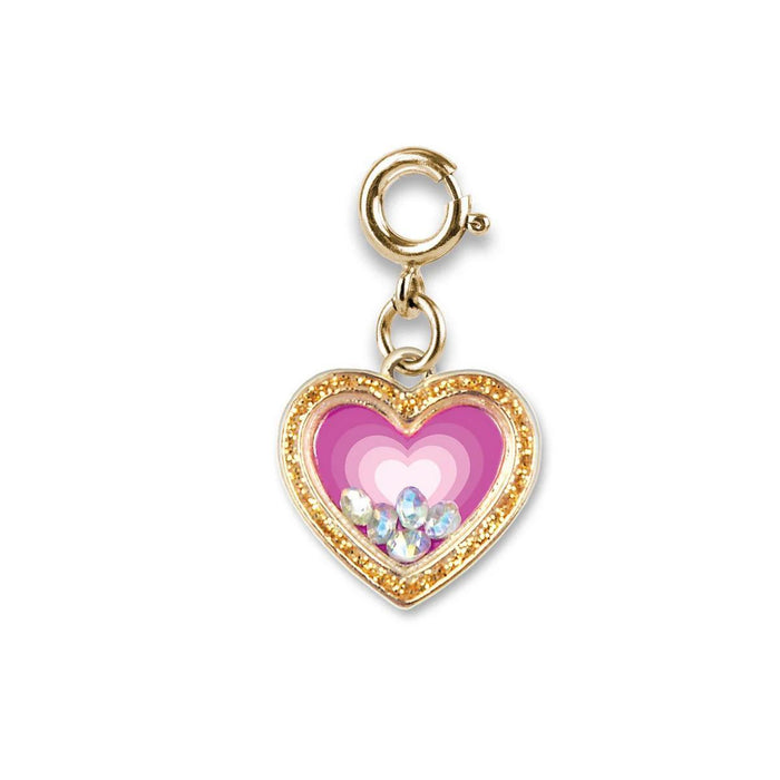 Charm It! Gold Heart Shaker Charm