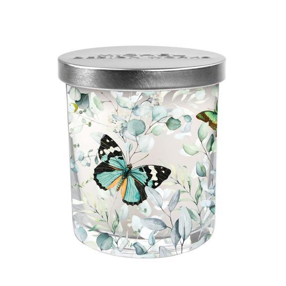 Butterfly Fields Glass Candle with Lid