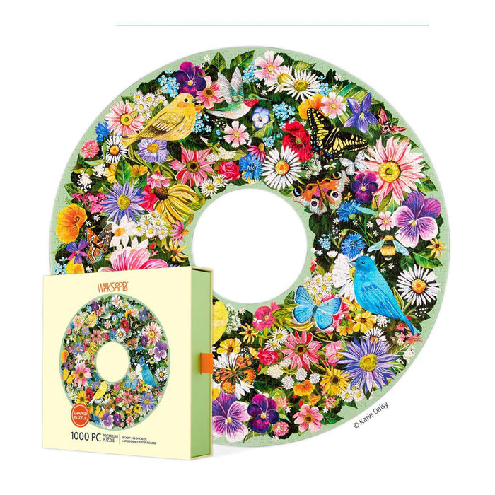 Spring Floral Wreath 1000 Piece Puzzle