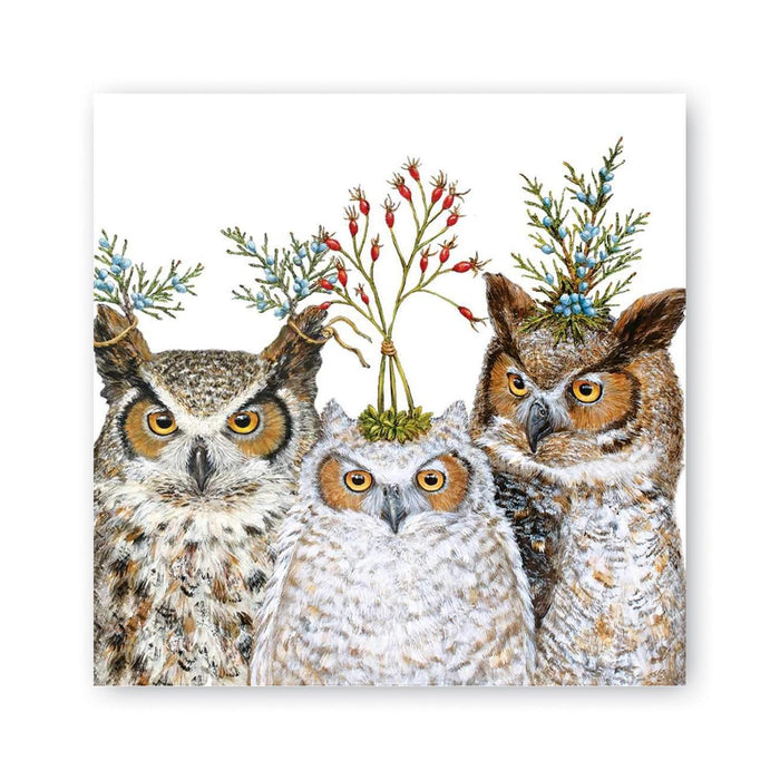 Holiday Hoot Beverage Napkins