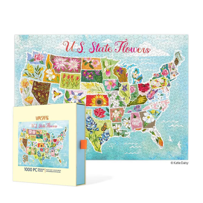 US State Flowers 1000 Piece Puzzle