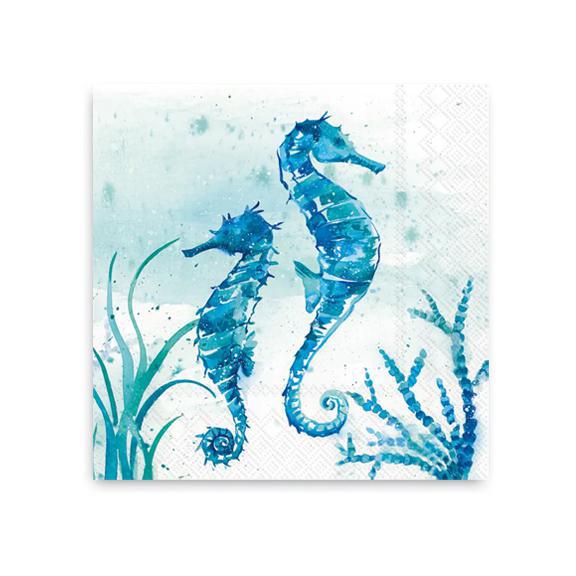 Aquaworld Seahorse Beverage Napkins