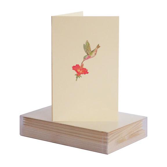 Hummingbird Boxed Mini Notes