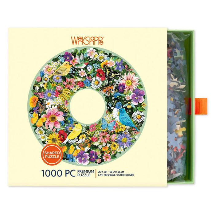 Spring Floral Wreath 1000 Piece Puzzle