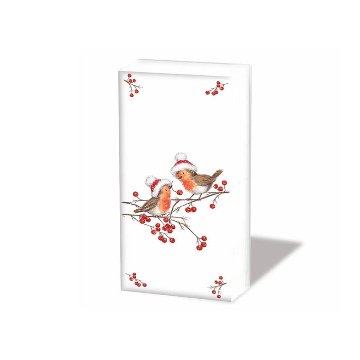 Christmas Robins Pocket Tissues