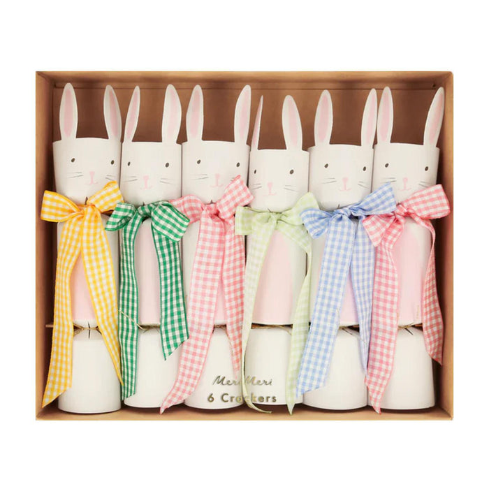 Gingham Bow Bunny Crackers