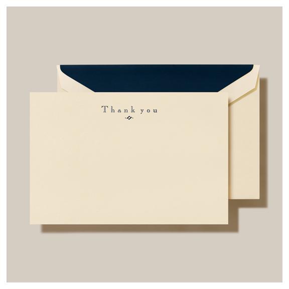 Thank You Navy Flat Notes