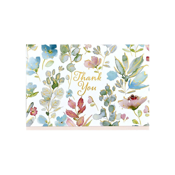Floral Watercolor Thank You Note Cards
