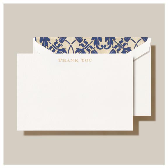 Gold Regency Thank You Notes