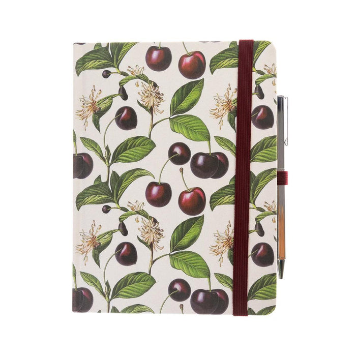 Cerise Petite Presse Fabric Journal with Pen