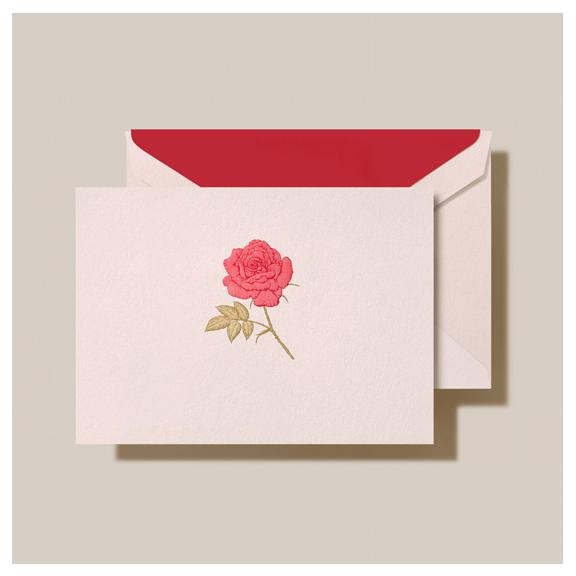Engraved Rose Notes