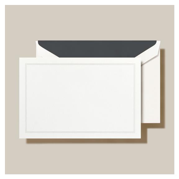 Charcoal Hairline Border Cards