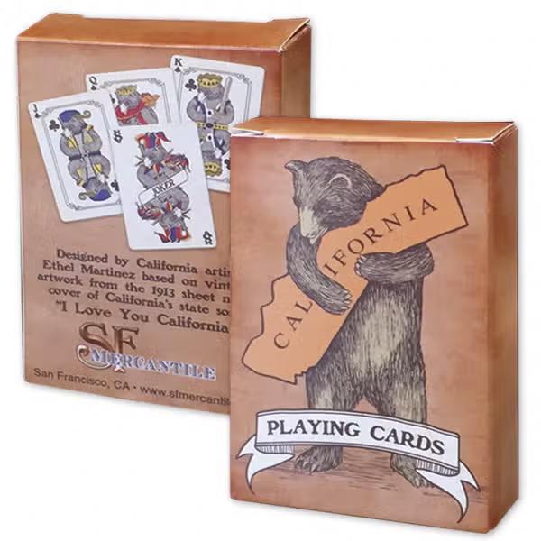 California Bear Hug Playing Cards
