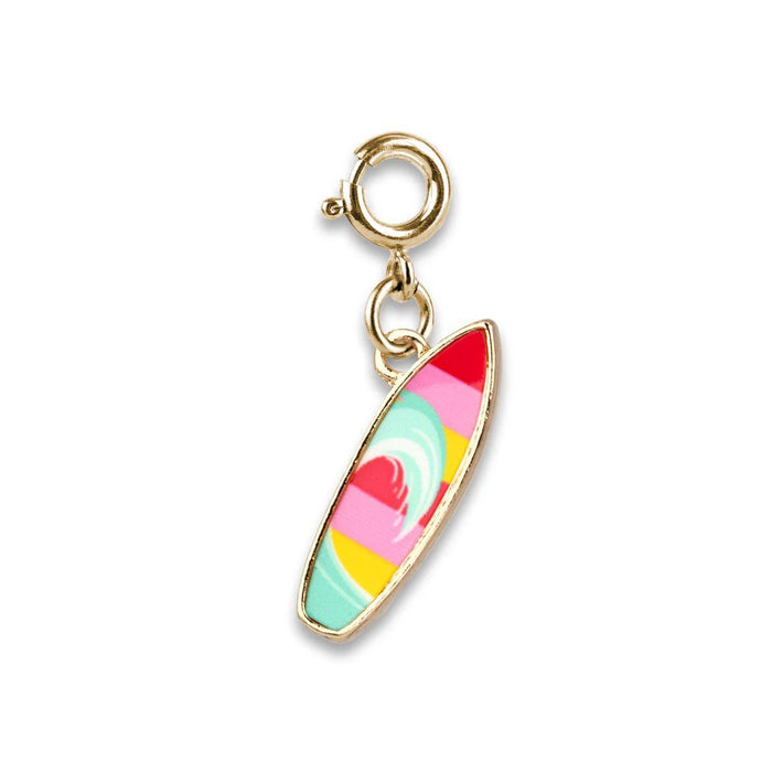 Charm It! Gold Rebel Girls Surfboard Charm