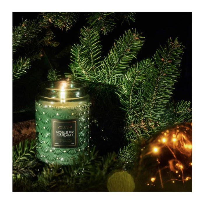 Holiday Noble Fir Garland Large Jar Candle