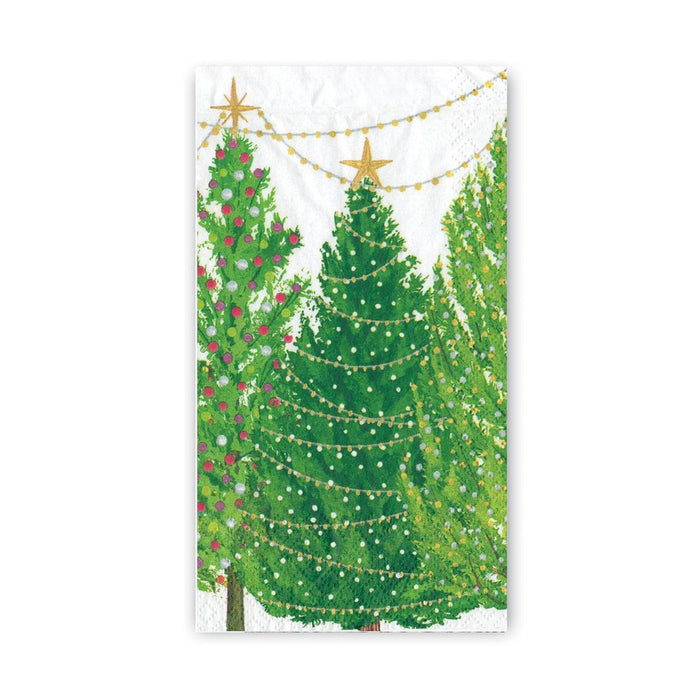 Christmas Trees with Lights Guest Towels