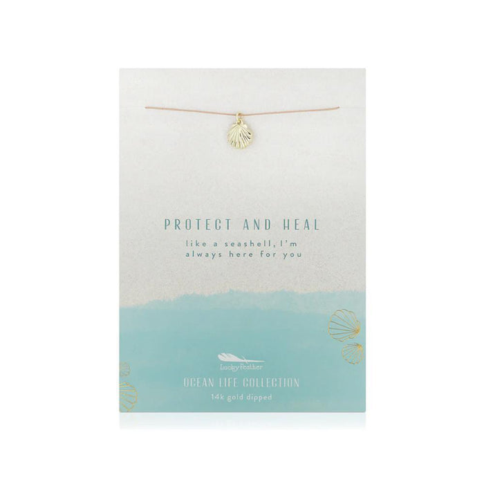 Ocean Life Gold Shell Necklace