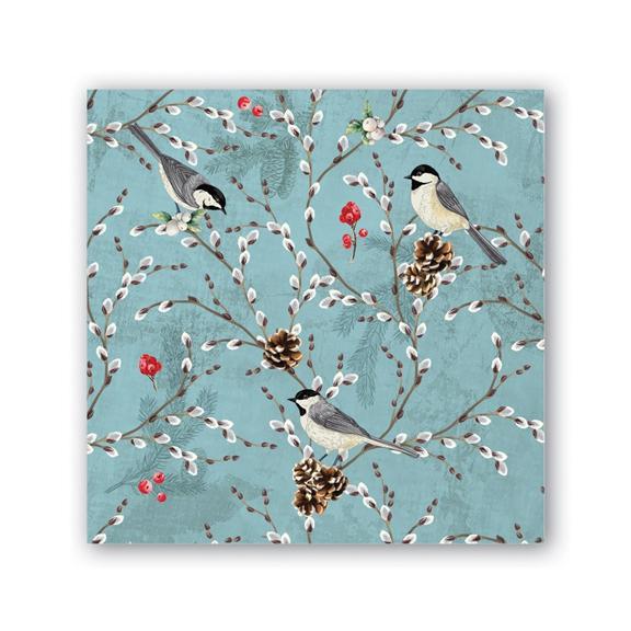 Winterberry and Balsam Beverage Napkin