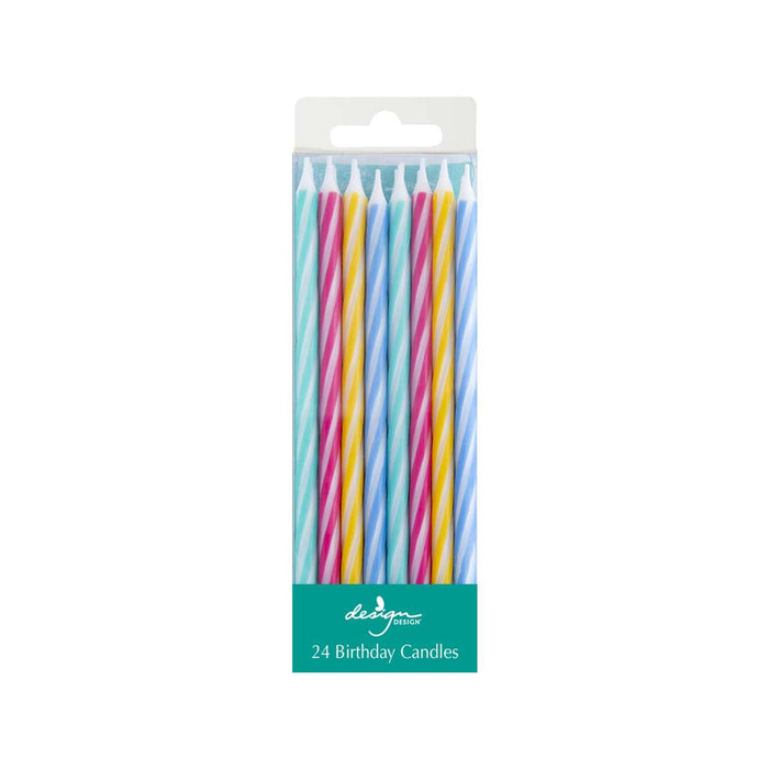 Bright Stripes Candles
