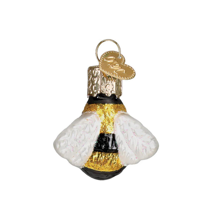 Mini Honey Bee Glass Ornament
