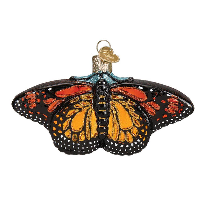 Monarch Butterfly Glass Ornament