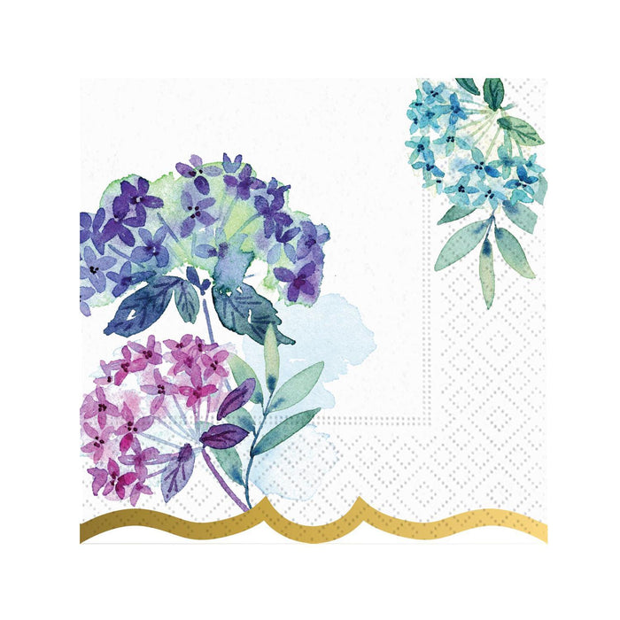 Elegant Hydrangea Beverage Napkins