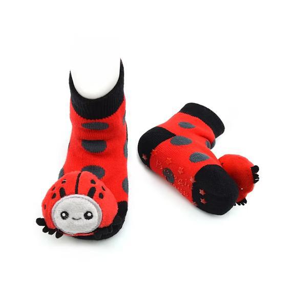 Boogie Toes Rattle Socks 0-1 Years - Ladybug