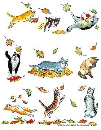 Fall Cats Flour Sack Towel