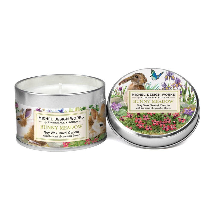 Bunny Meadow Travel Tin Candle