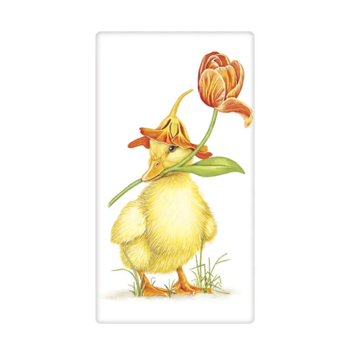 Duckling Tulip Easter Flour Sack Towel