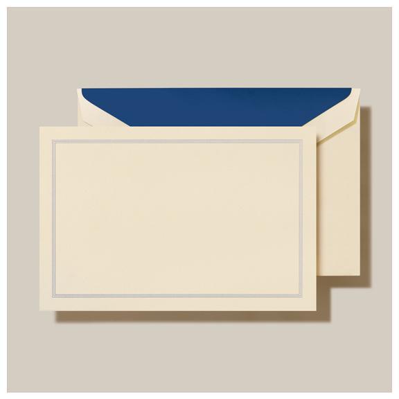 Ecru Regent Hairline Bordered Cards