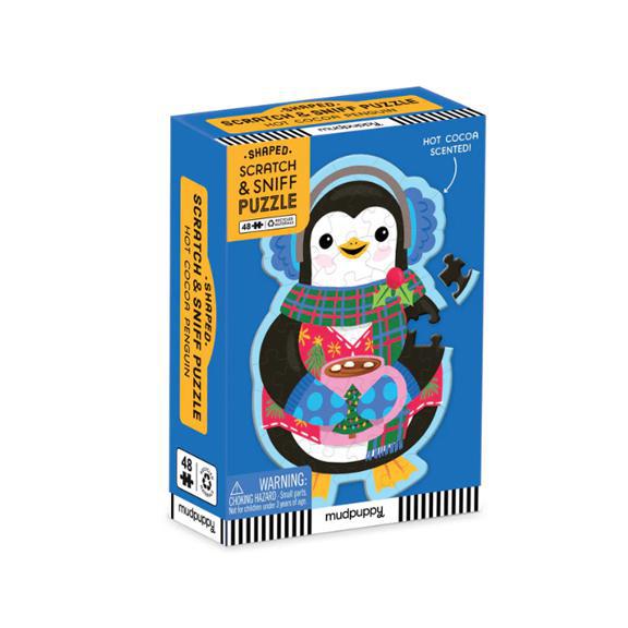 Hot Cocoa Penguin 48 Piece Scratch & Sniff Puzzle