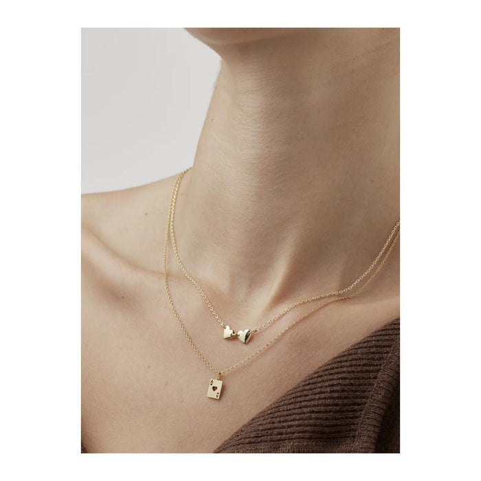 Ace of Hearts Necklace - Gold Plated