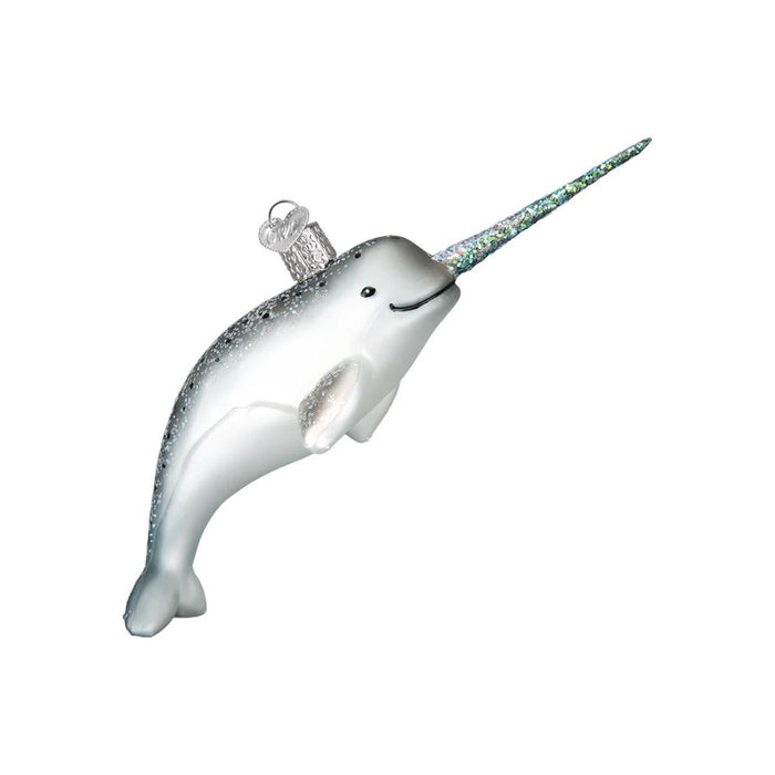 Narwhal Glass Ornament