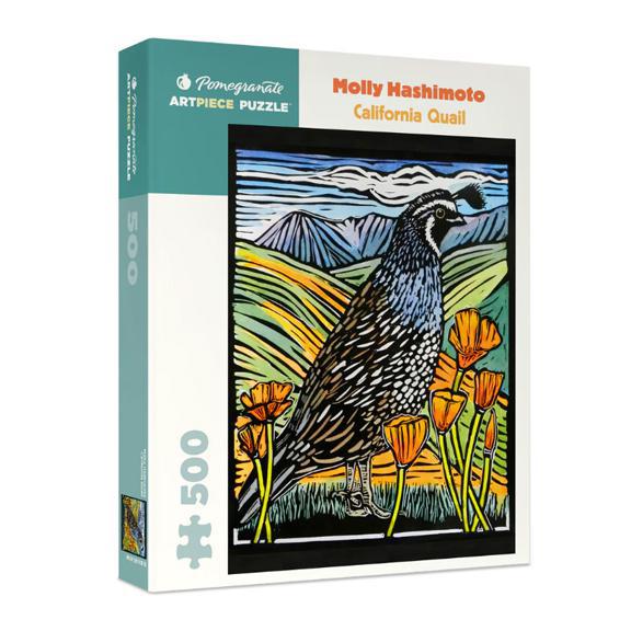Molly Hashimoto California Quail 500 Piece Puzzle