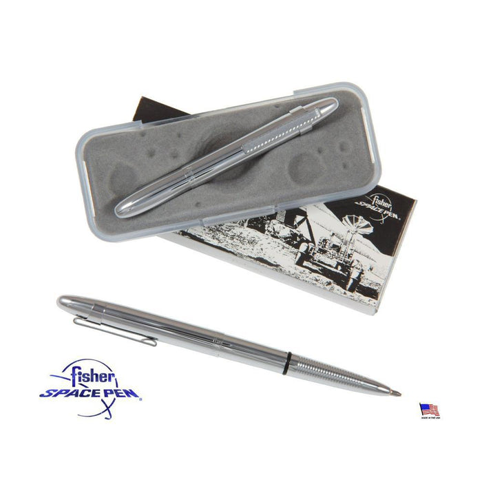 Chrome Bullet Space Pen with Clip