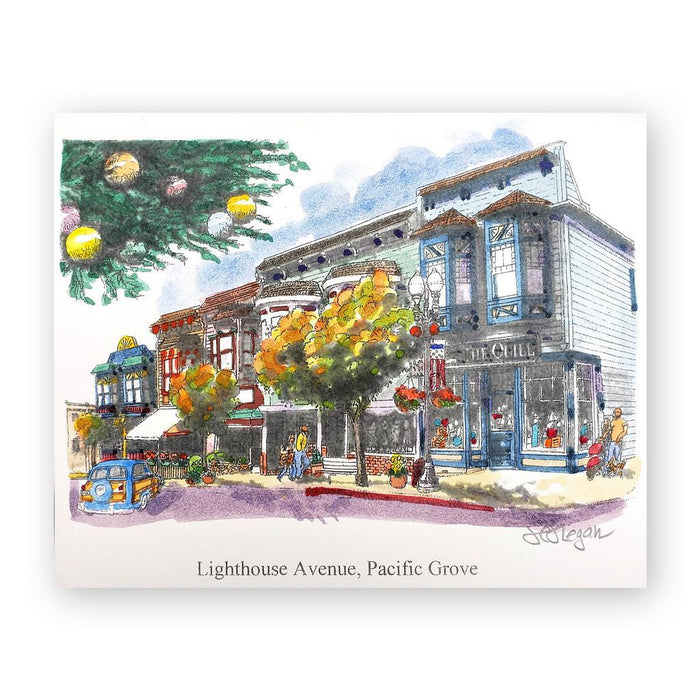 H.J. Legan Lighthouse Avenue Greeting Card