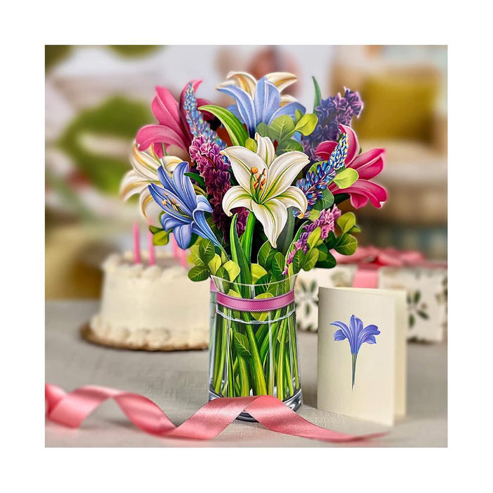 Pop-Up Bouquet - Lillies & Lupines