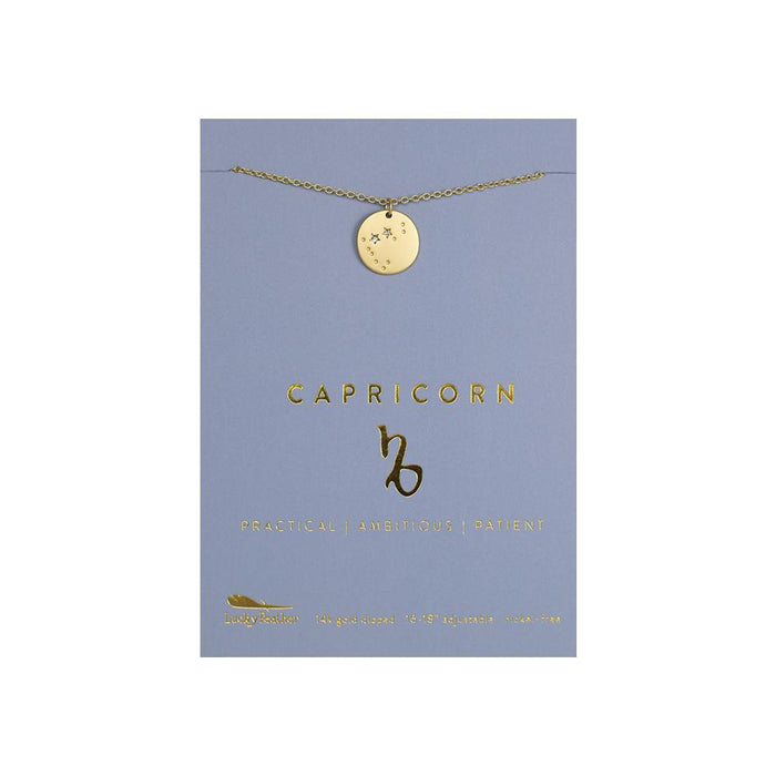 Zodiac Capricorn Gold Necklace