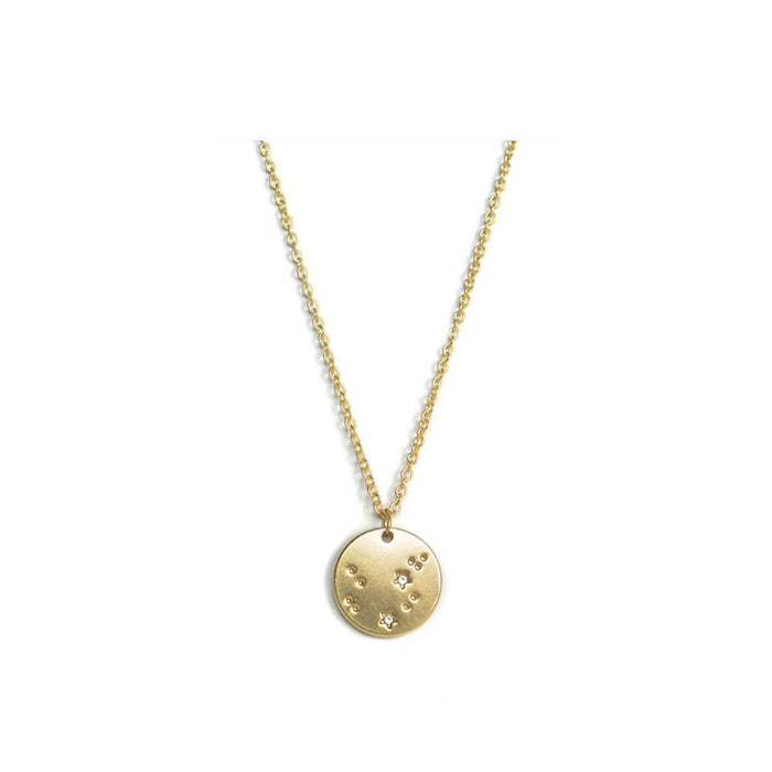 Zodiac Aquarius Gold Necklace