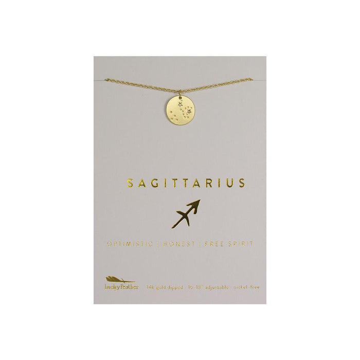 Zodiac Sagittarius Gold Necklace