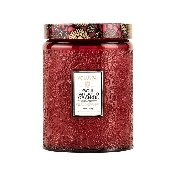 Goji Tarocco Large Glass Candle